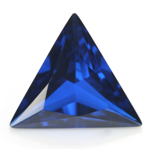 Lab Created Blue Sapphire# 34 (Medium), Triangle - Cubic Zirconia (CZ ...